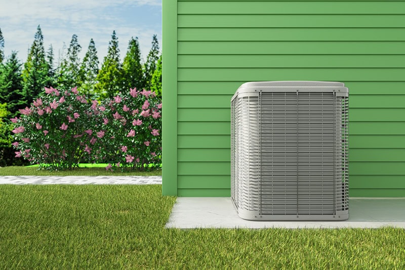 An outdoor HVAC unit.