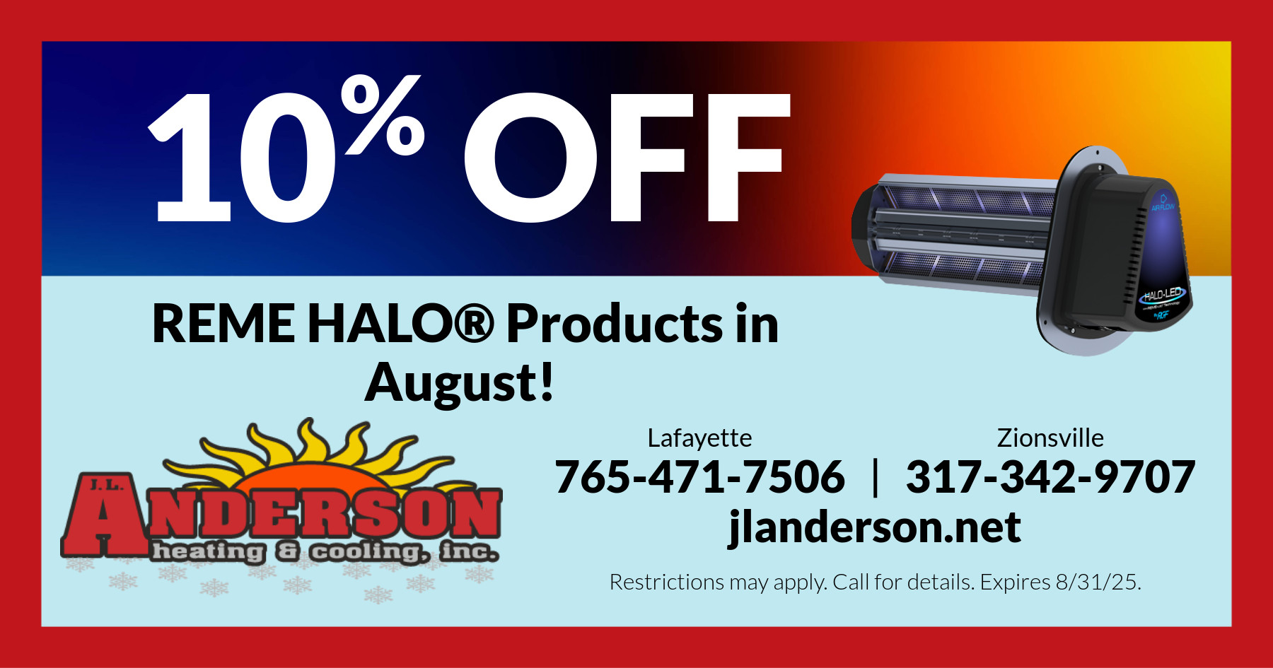 10% off Reme Halo Products in August!